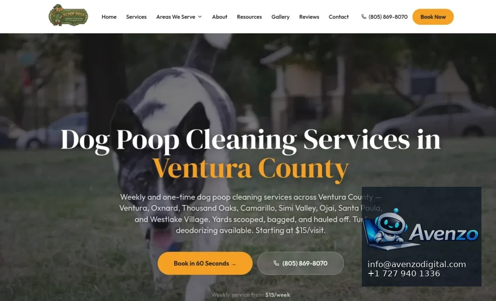 Scoop Dogg — Website Development Case Study Homepage website screenshot