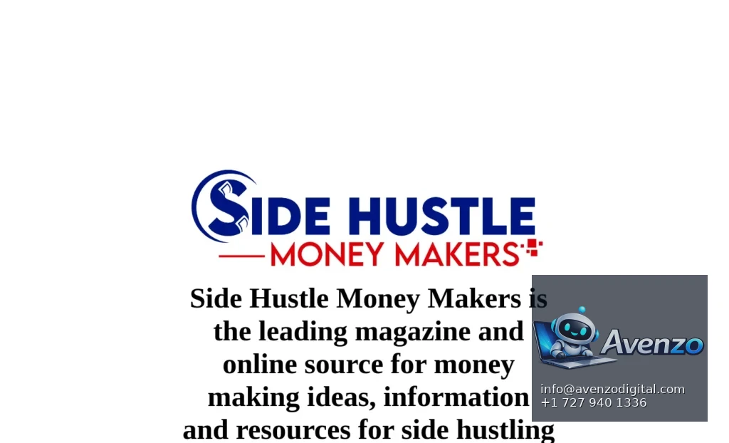 Side Hustle Money Makers — Website Development Case Study Homepage website screenshot